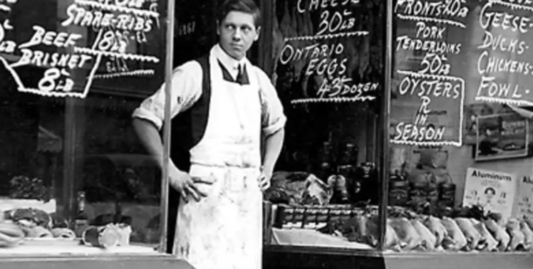 Bloor St., 1920.  Look at how young the lad is